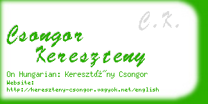csongor kereszteny business card